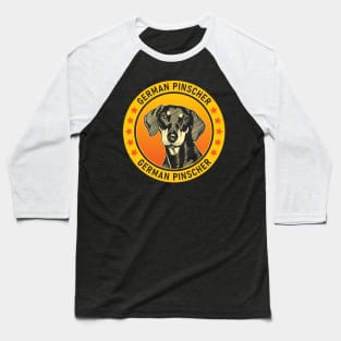 German Pinscher Dog Portrait Baseball T-Shirt